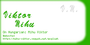 viktor mihu business card